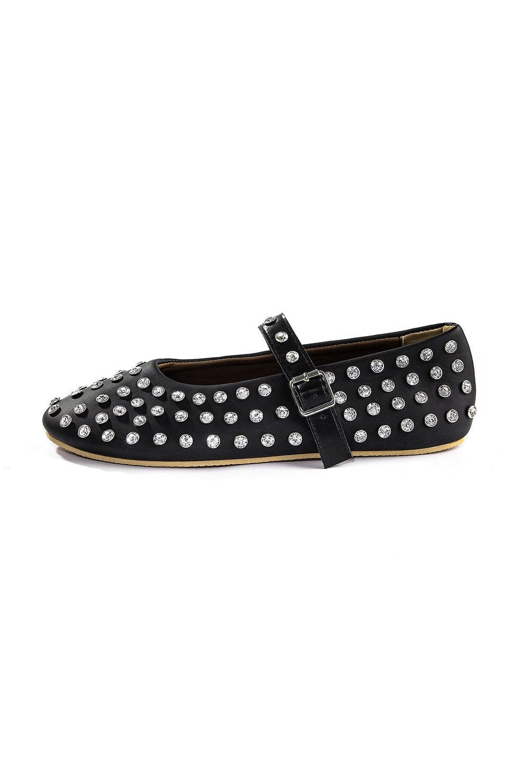 Ballerines noires cloutées vue arrière étoile