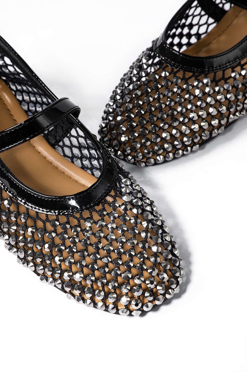 Ballerines maille détaillée vue arrière nuage