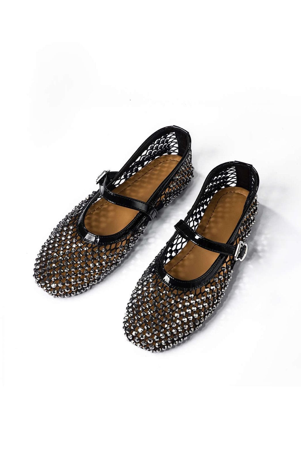 Ballerines noires élégantes vue de dessus papillon