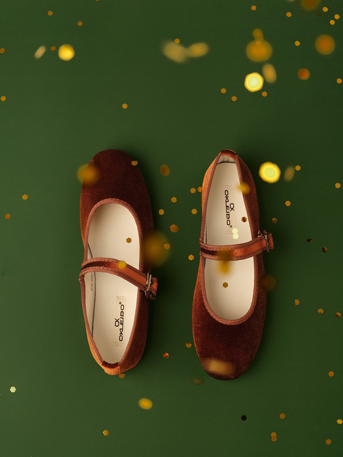Ballerines velours marron vue arrière confort