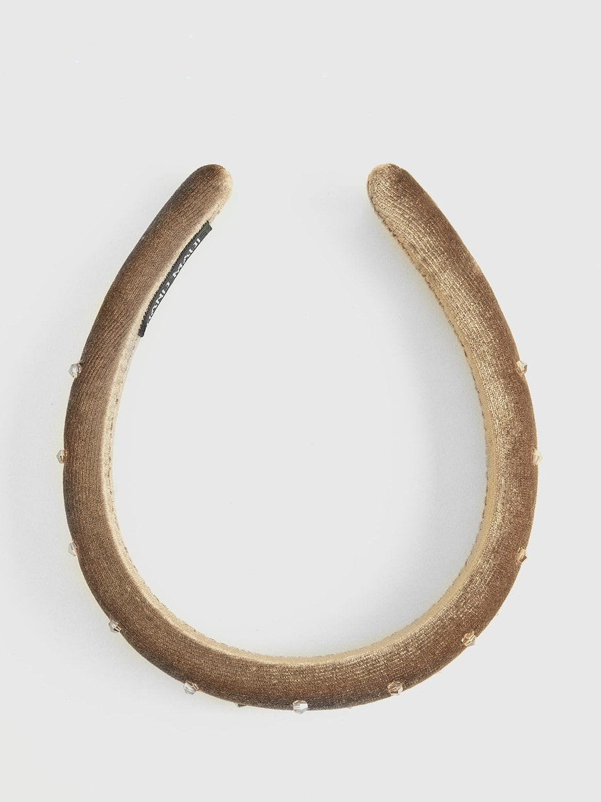 Bandeau élégant velours beige - Éclat