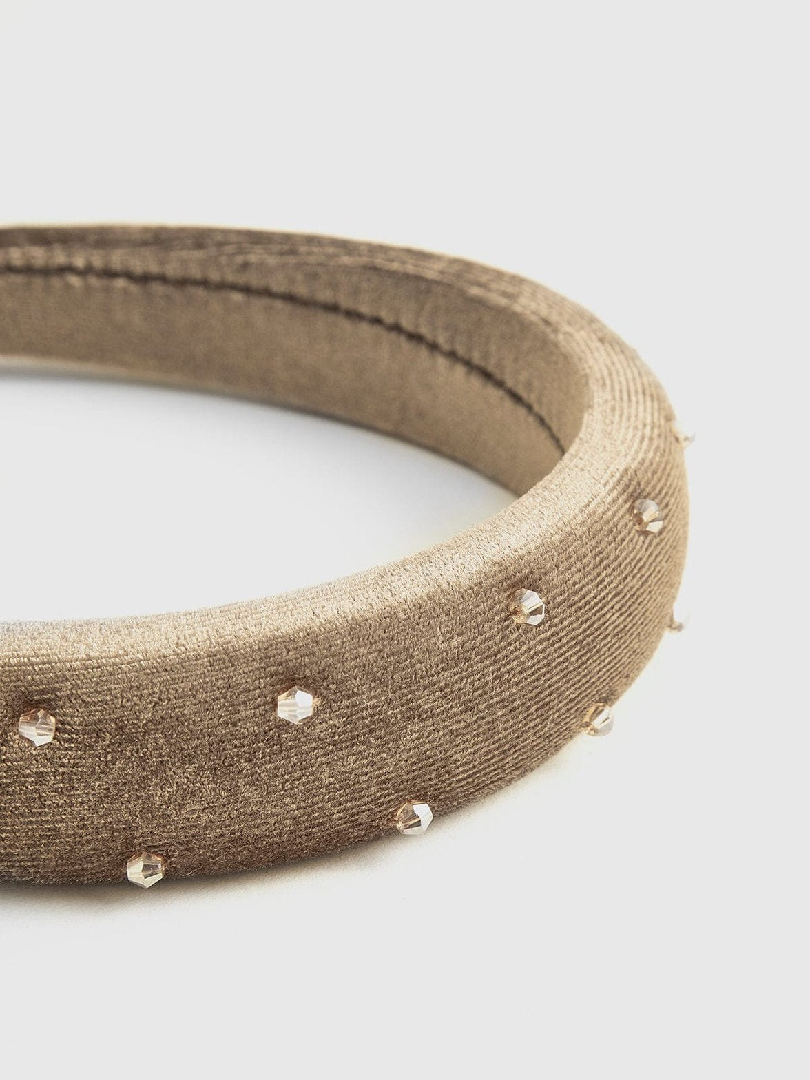 Bandeau vintage velours perles - Harmonie