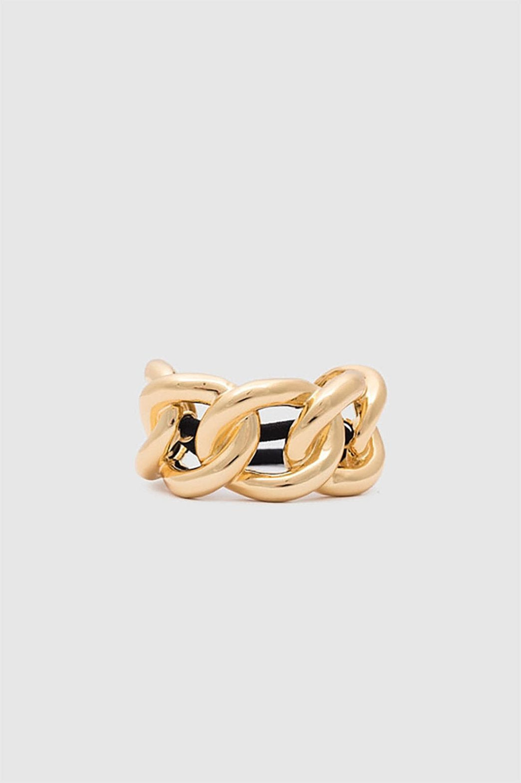 Barrette chaîne dorée vue de face éclatant