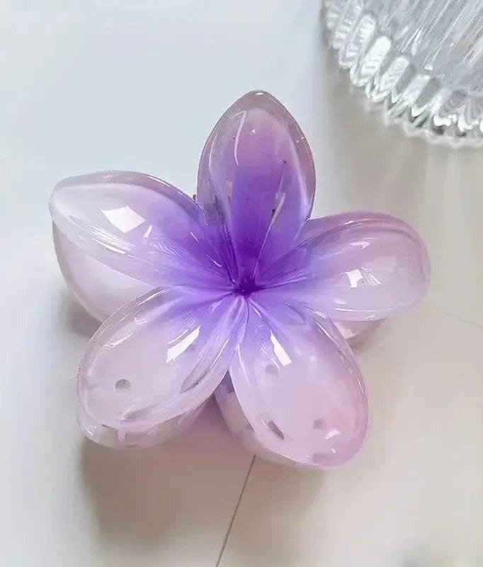 Barrette fleurie vue ensemble perle