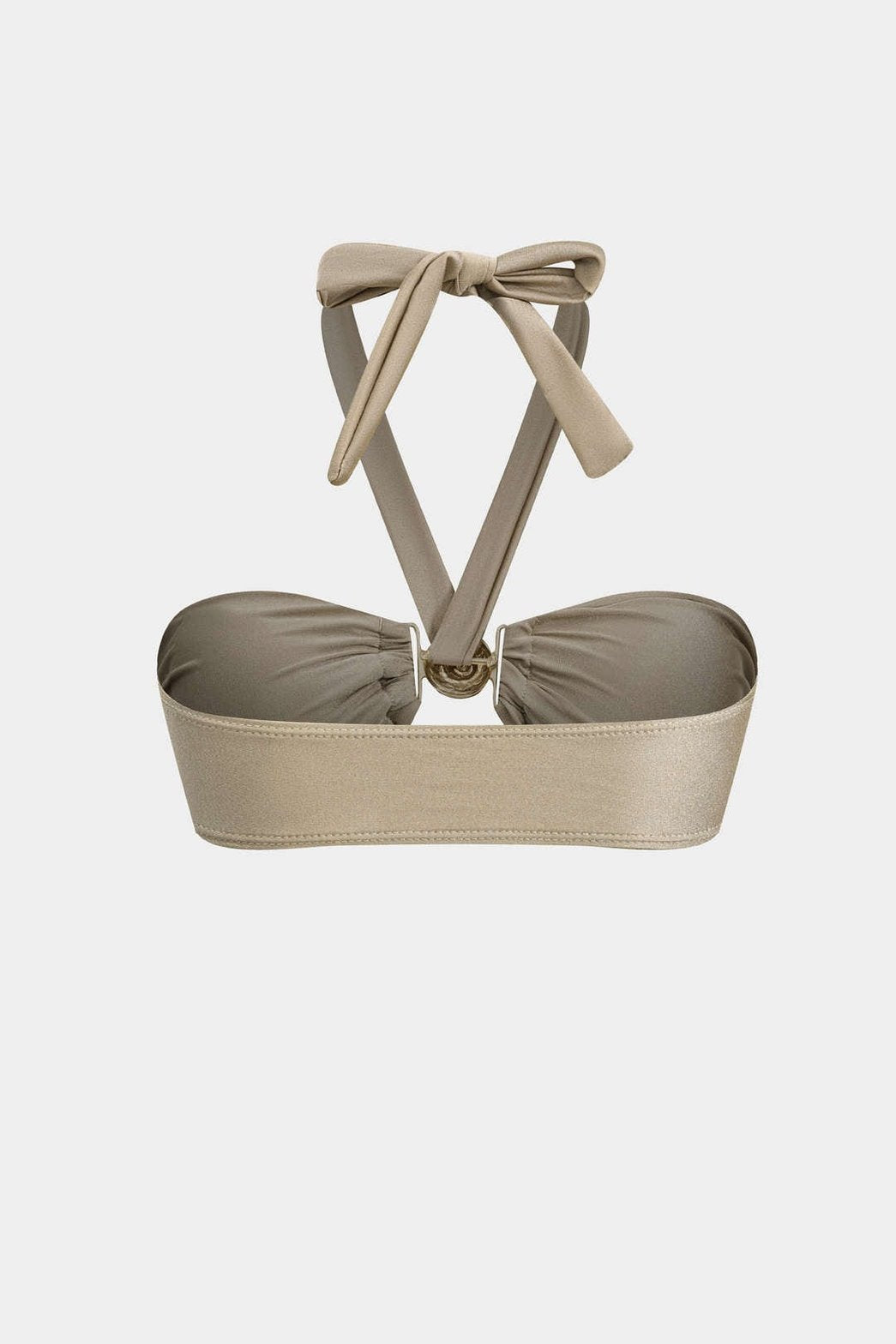 Bikini métallique doré vue détail sable