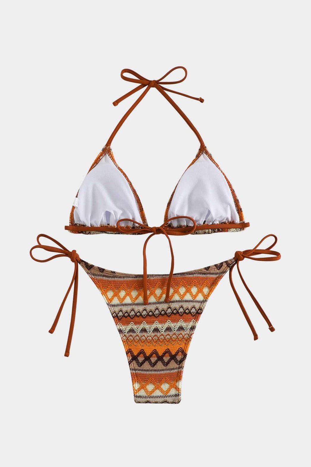Bikini jacquard style bohème vague