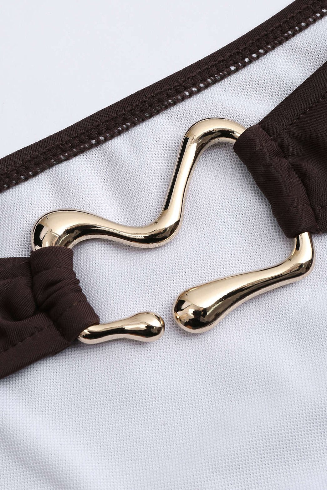 Bikini métallique détail nœuds été