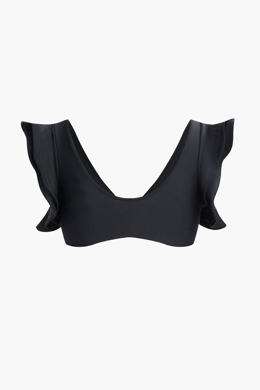Bikini noir élégant avec ornements dorés sable