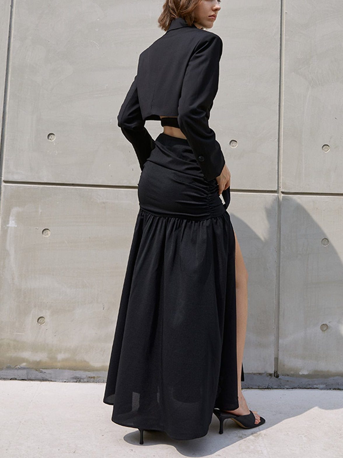 Blazer ajusté vue de côté soleil