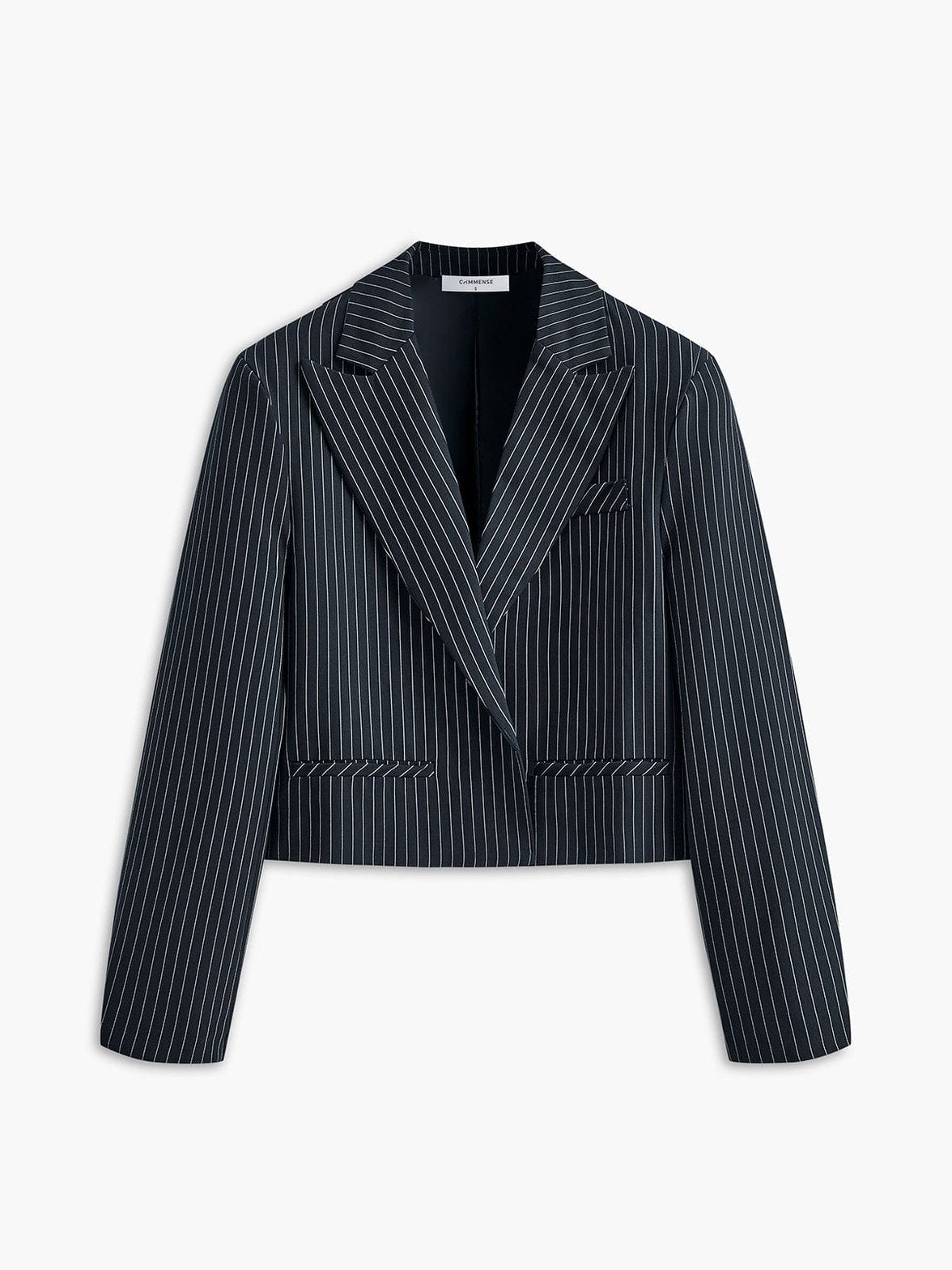 Blazer rayé noir élégant cosmic