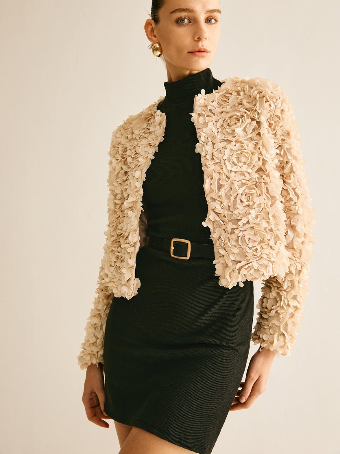 Blazer sherpa beige doux soleil