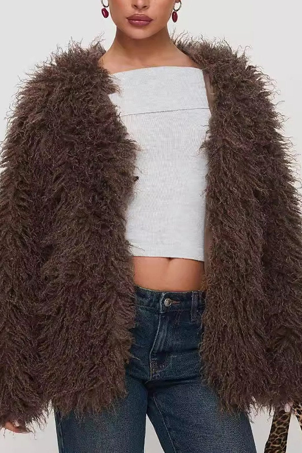Blazer fourrure luxueux confort
