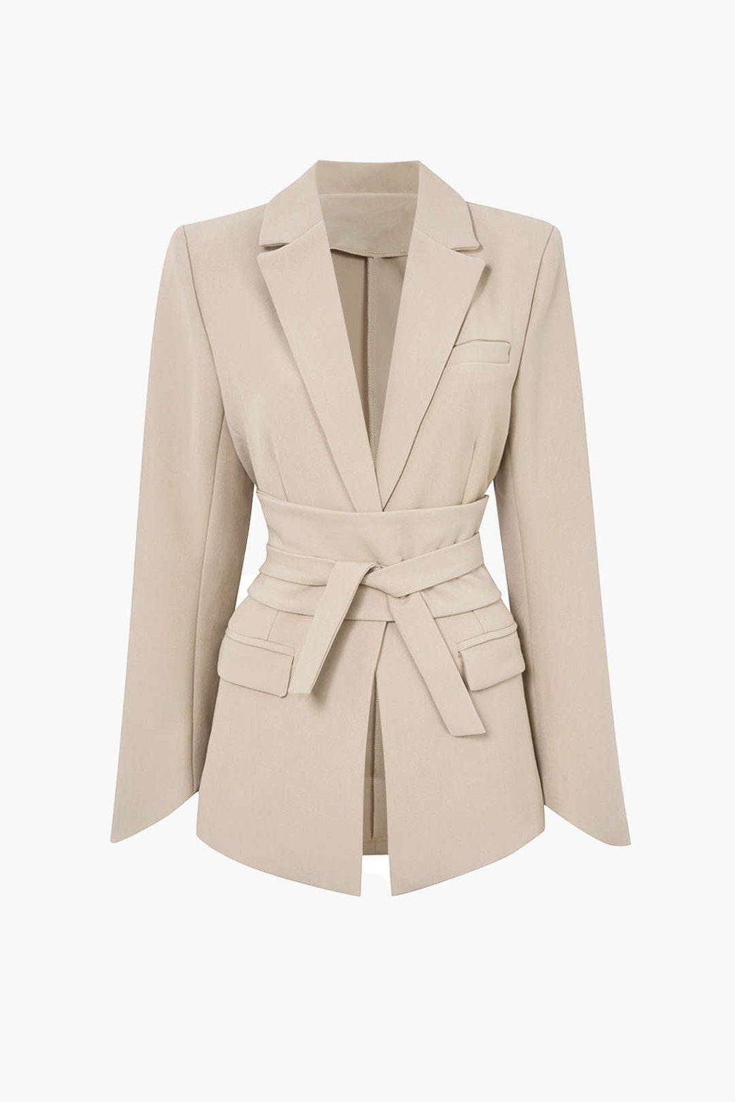 Blazer noir détail ceinture raffinement