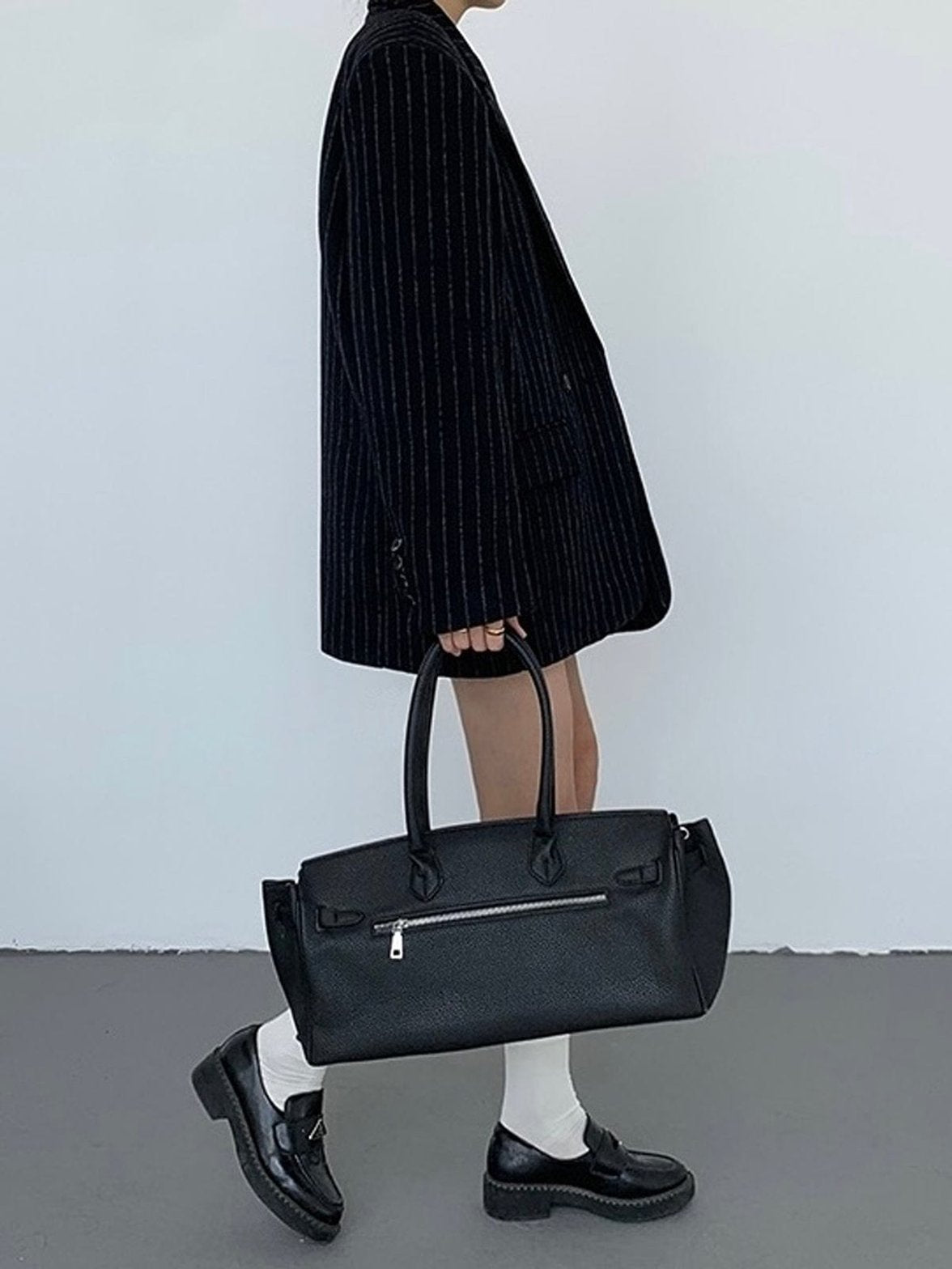 Vue portée blazer rayé - Perle