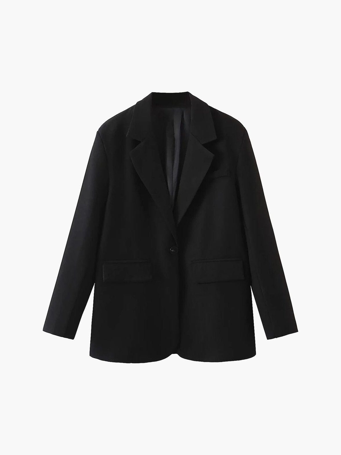 Blazer noir coupe ample profil doux