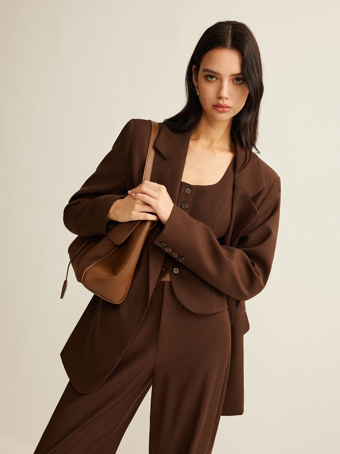 Blazer professionnel marron classe