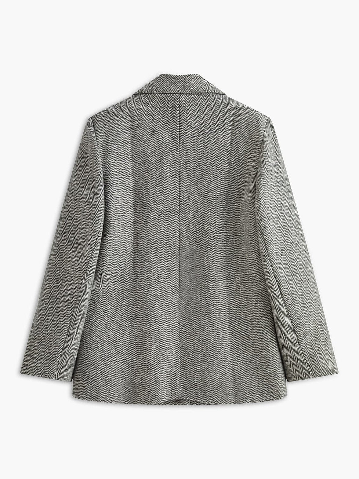 Blazer oversize gris vue de dos calme