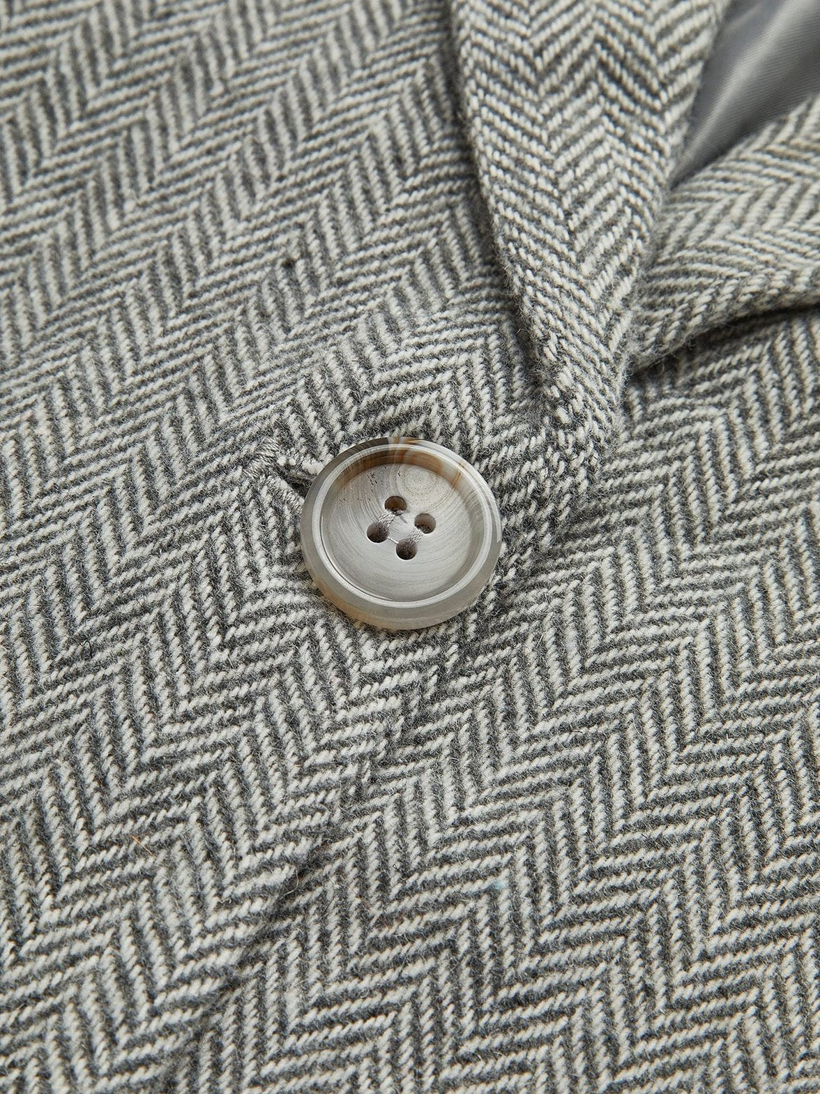 Blazer tweed gris vue de profil serein