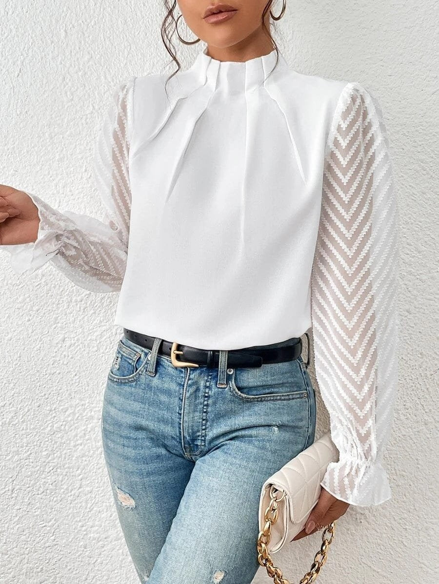 Blouse chic manches longues sunset