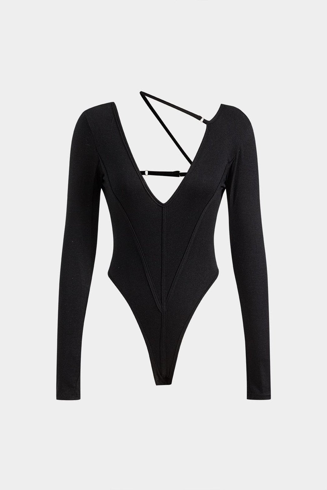 Body asymétrique noir dos-nu vue de face papillon