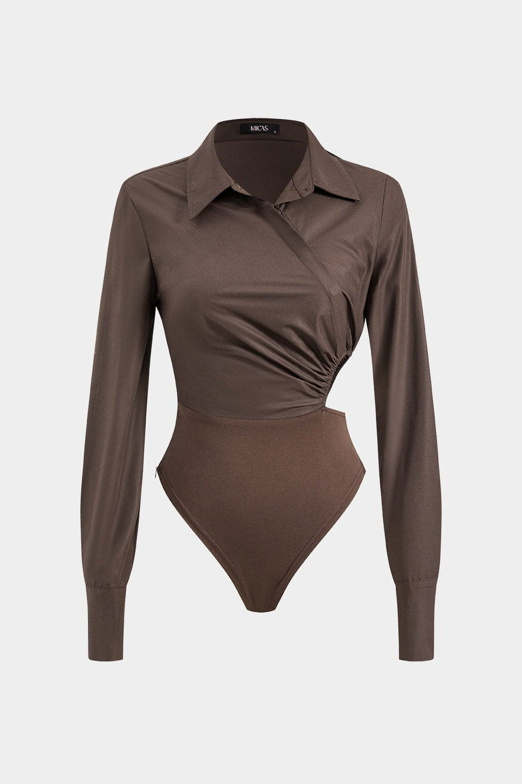 Body asymétrique marron vue dos nuage