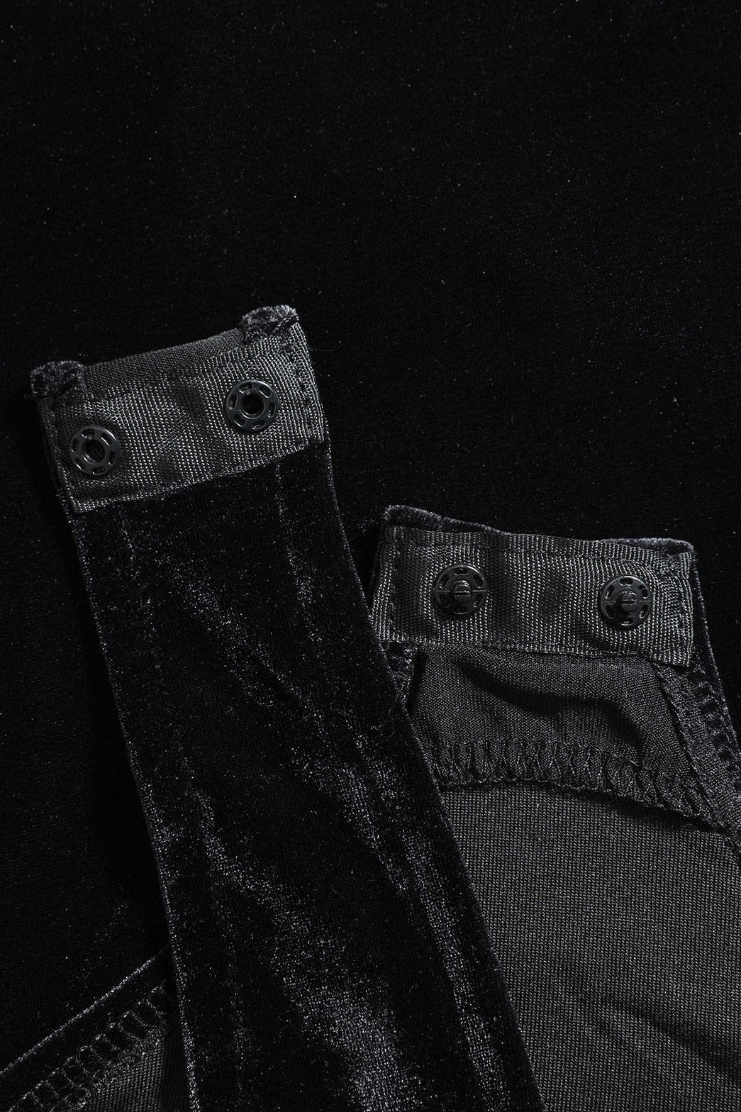 Body velours noir porté élégant pluie