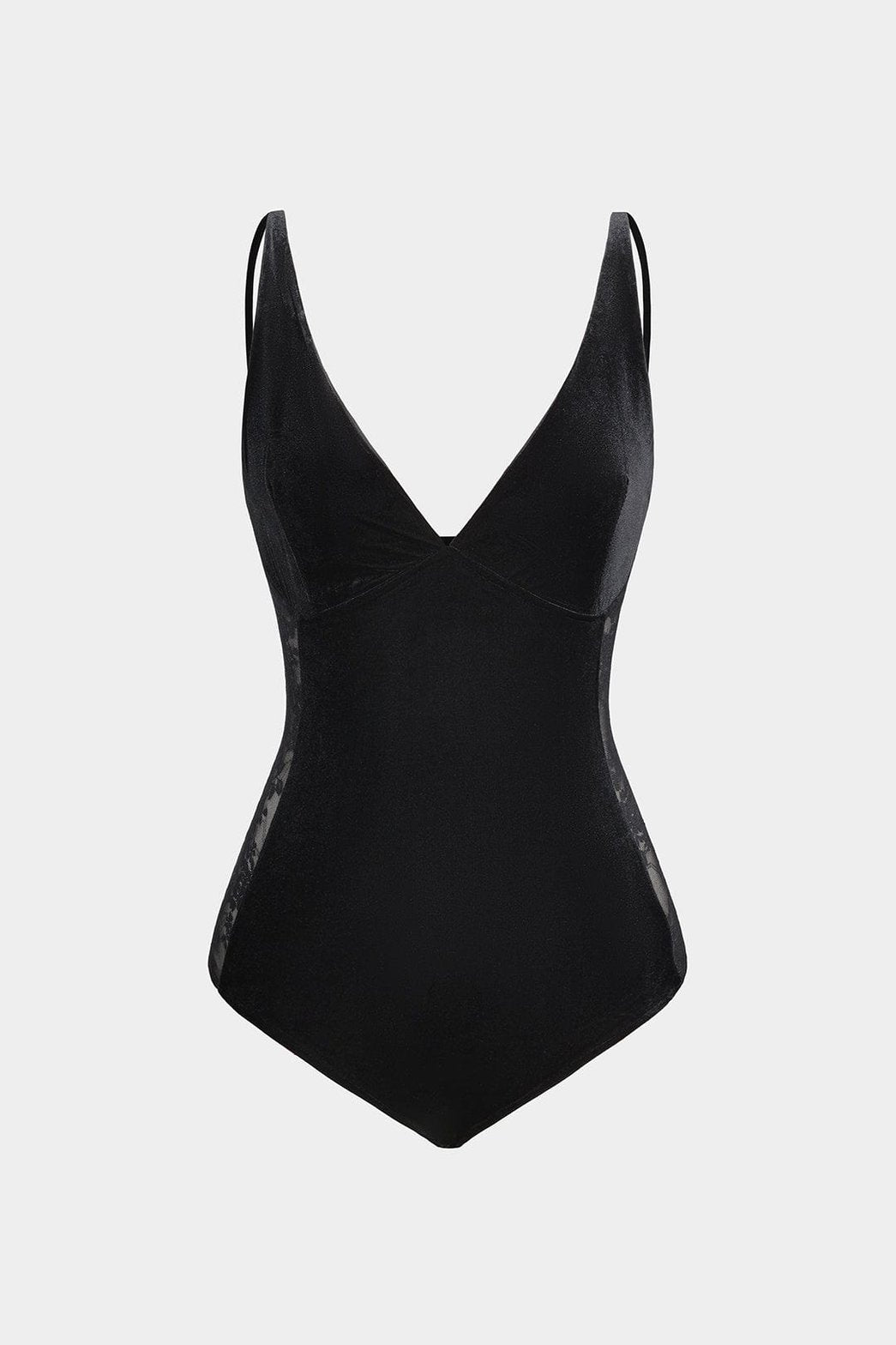 Body velours noir dos nu vue de face étoile