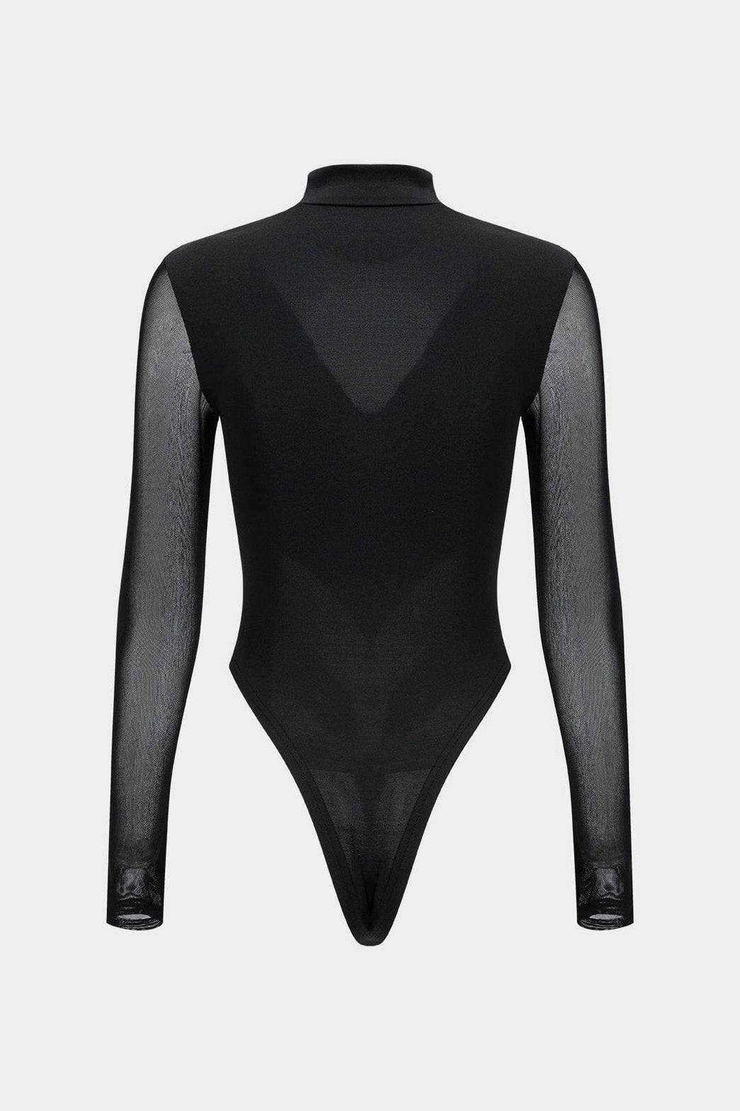 Body transparent mesh col montant vue de dos lune