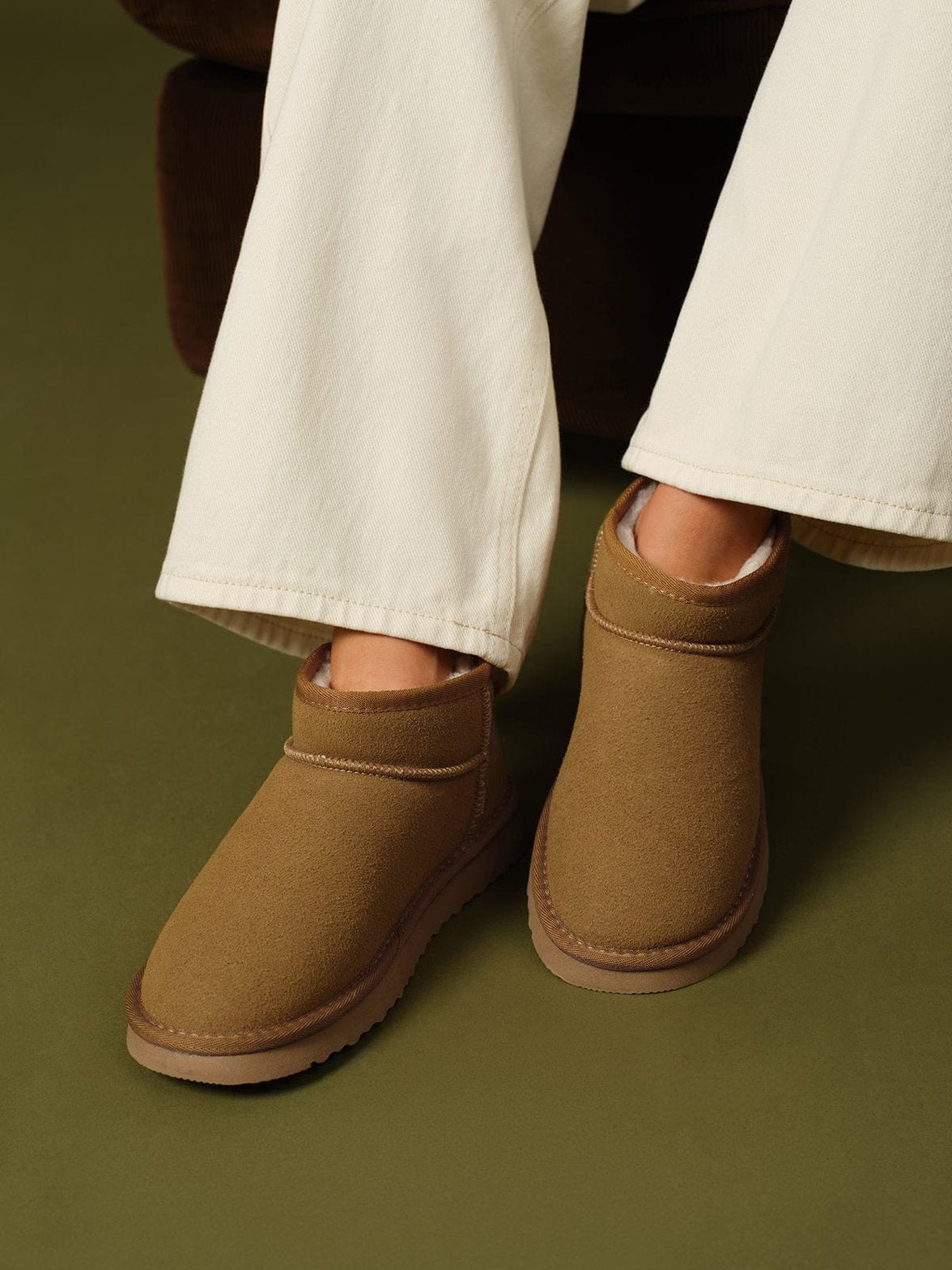 Boots fourrées camel douces douceur