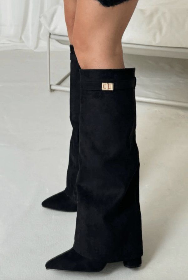 Bottes fourrées vue complète éclat