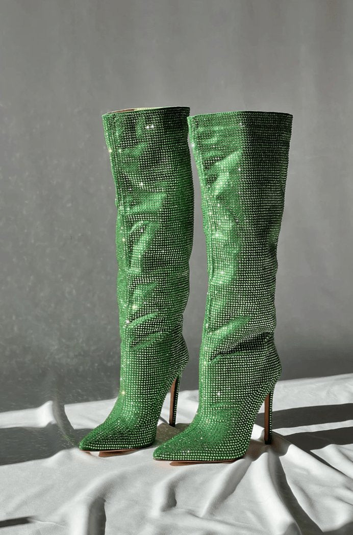 Bottes glamour détail paillettes féérie