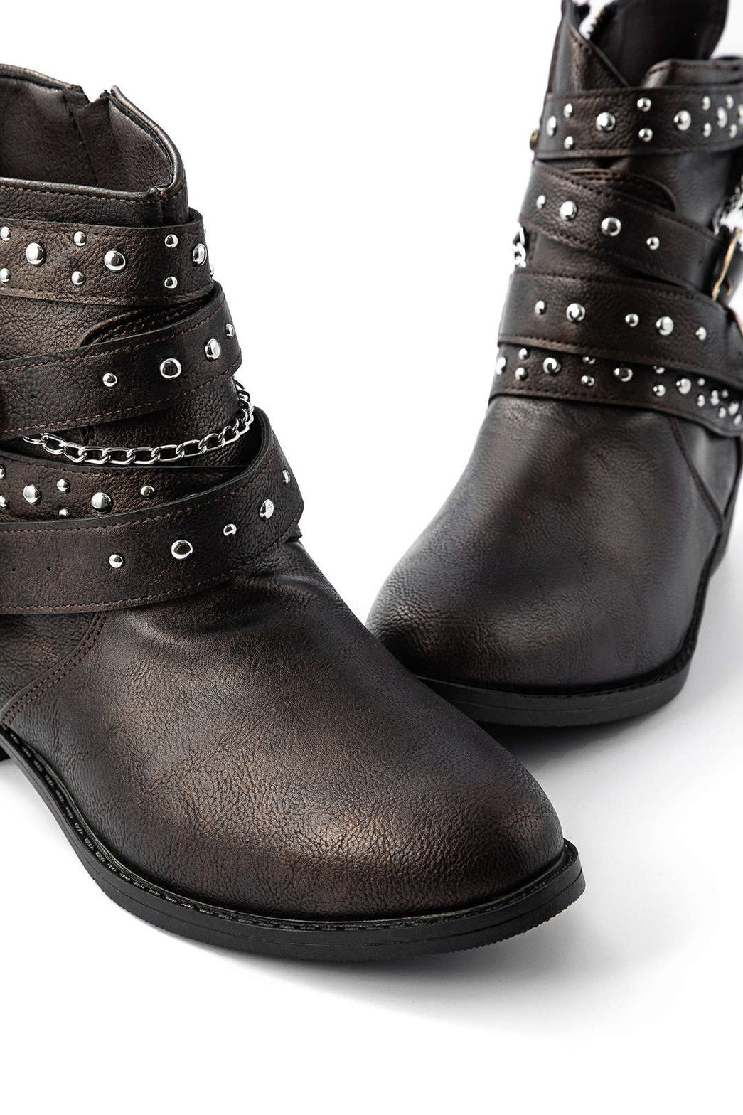 Vue d'ensemble bottines style motard - Pluie