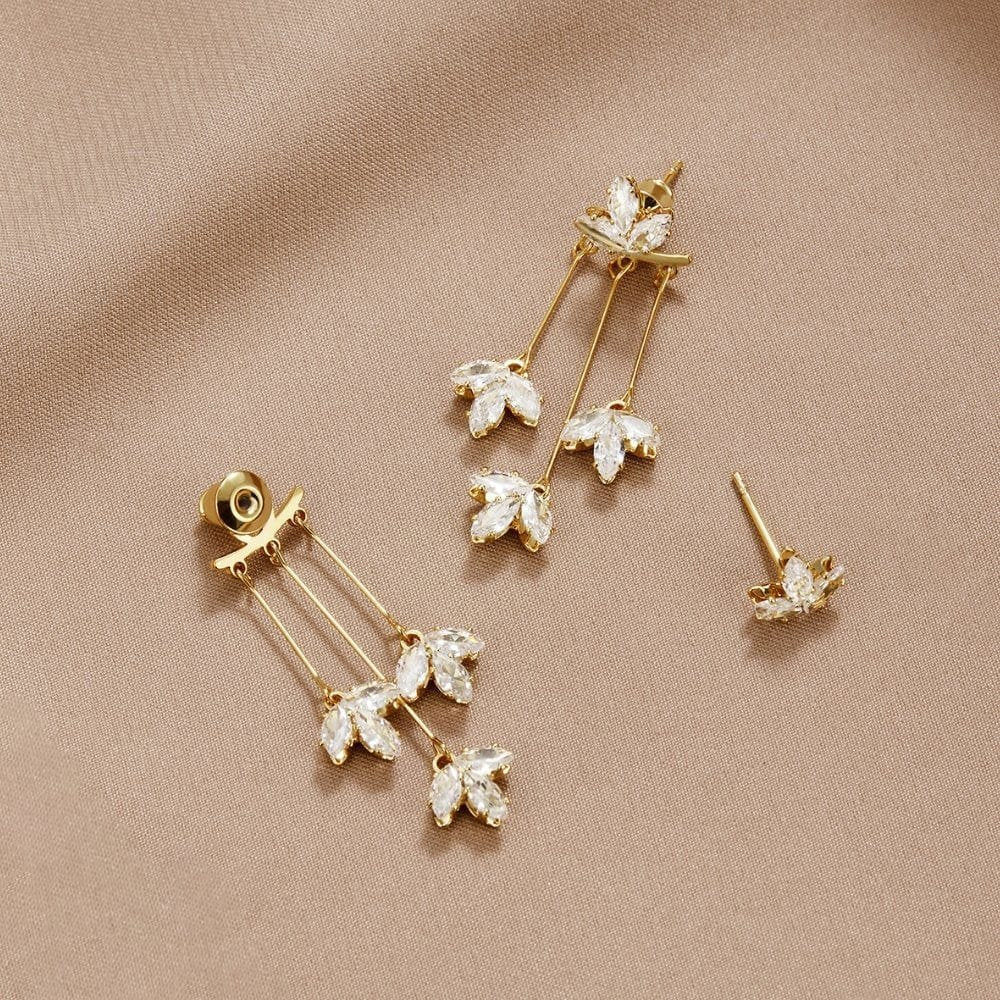 Boucles d'oreilles lotus brillantes en cristal étoile