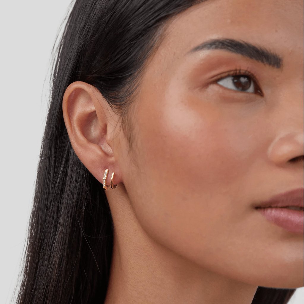 Boucles d'oreilles or 18K style