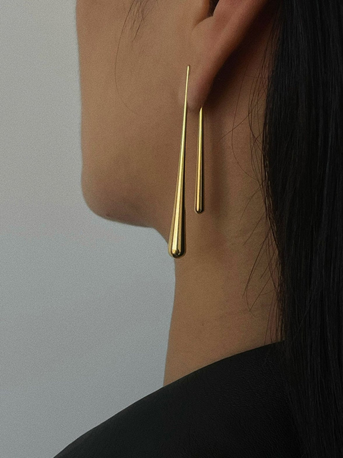 Boucles d'oreilles minimalistes or brillant zephyr