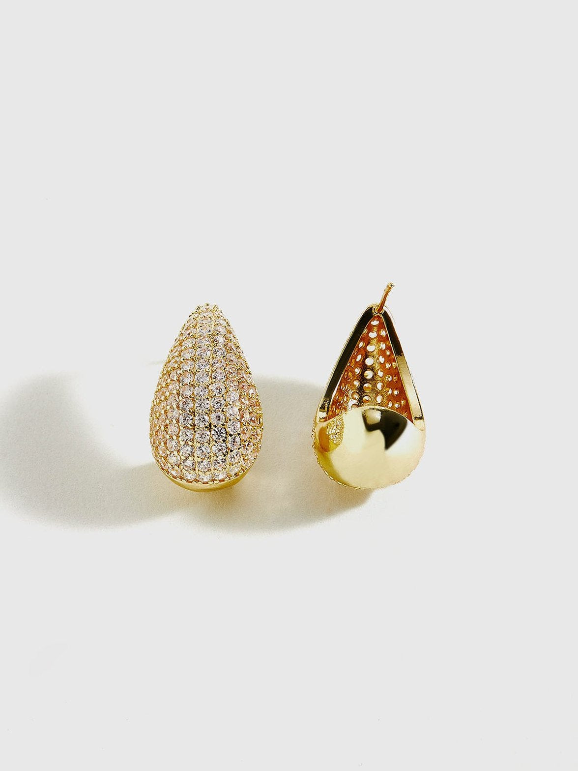 Boucles d'oreilles cristal brillantes lune