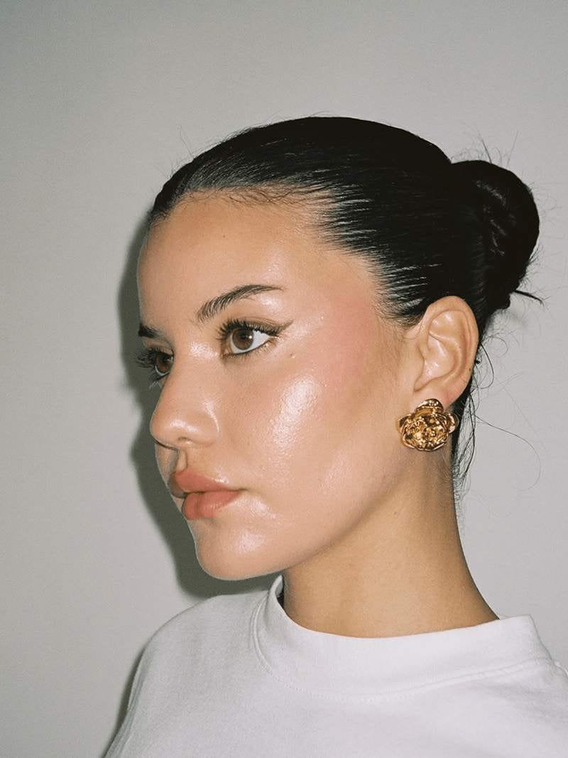 Boucles d'oreilles rose argentées détail étoile