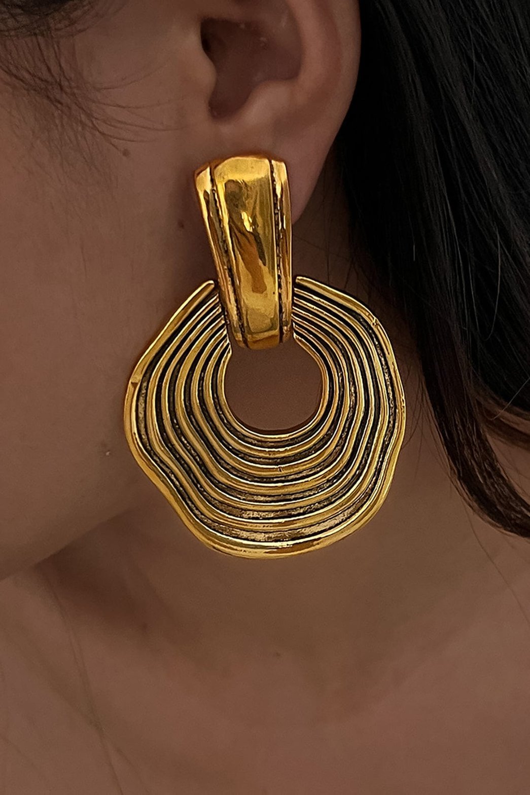 Boucles d'oreilles mode oversize crystal