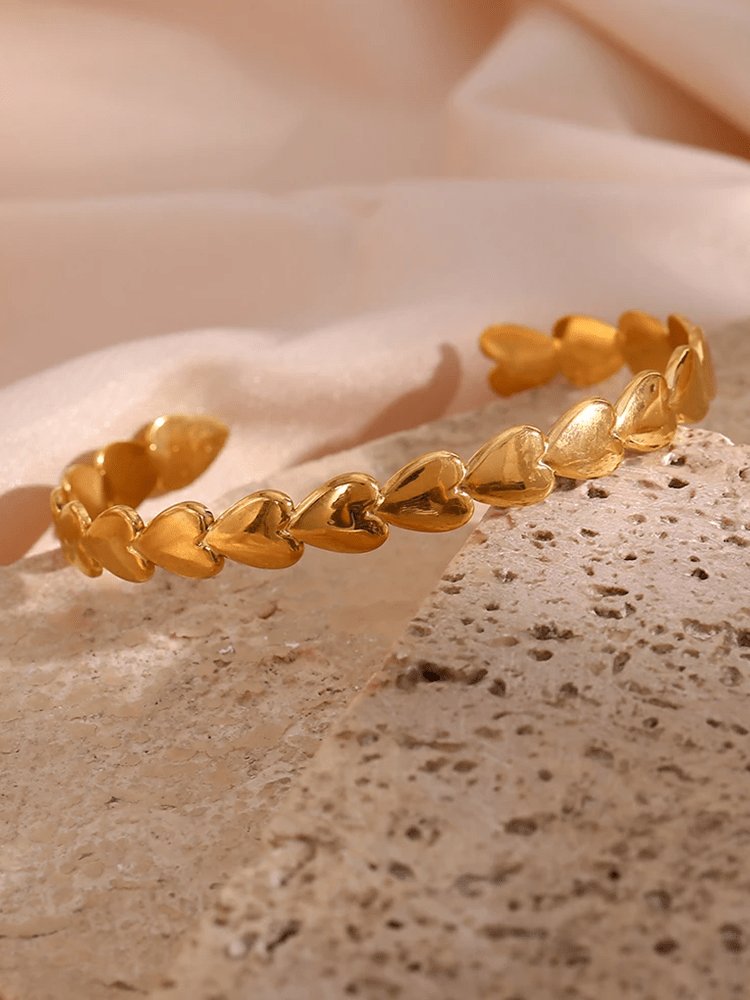 Bracelet plaqué or design moderne étoile