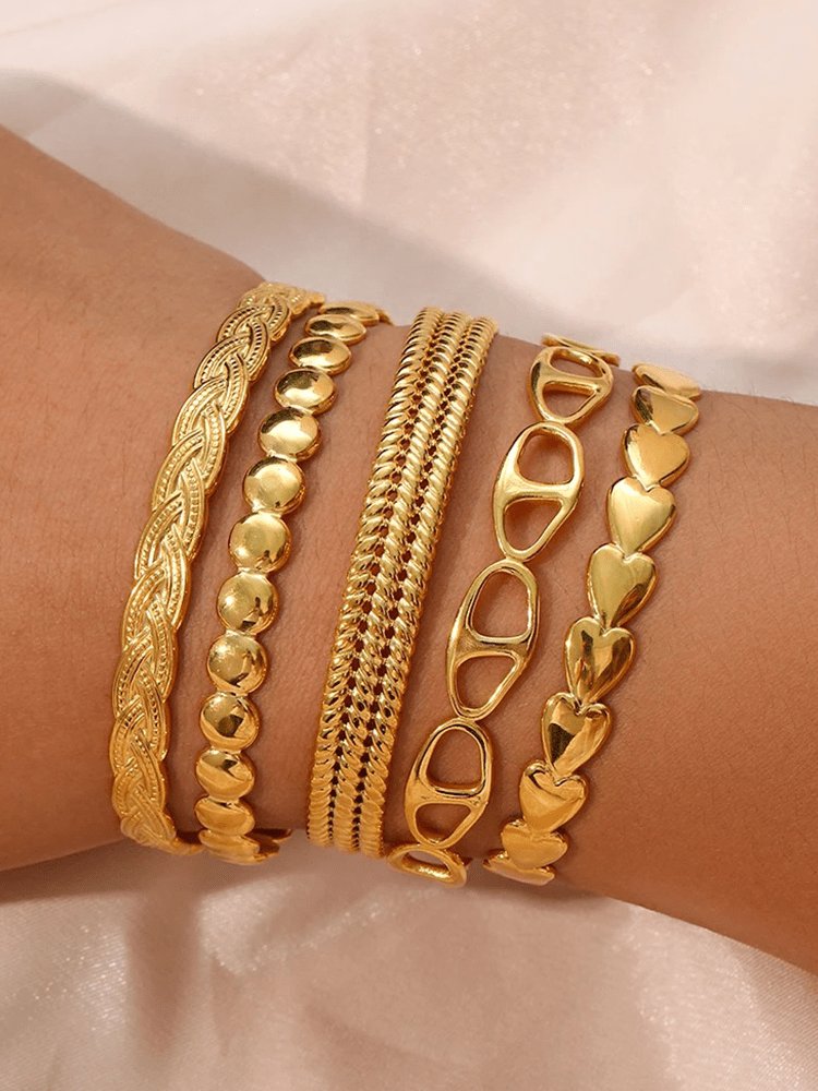 Bracelet chaîne plaqué or élégant harmonie