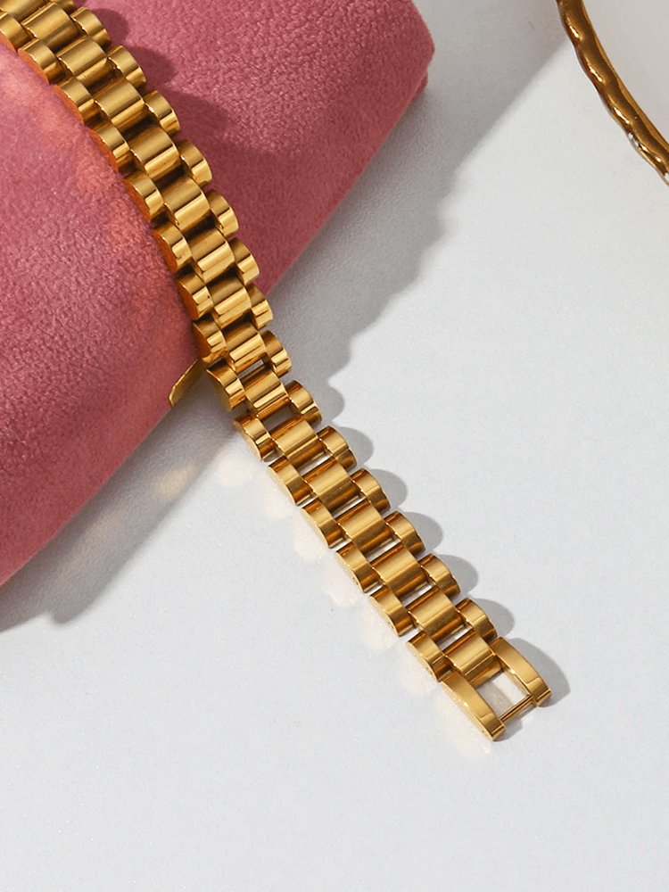 Bracelet maillons or élégant majestueux