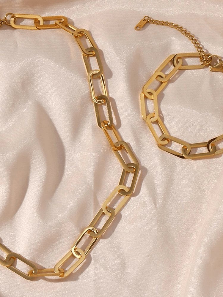 Bracelet maillons or détail harmonie