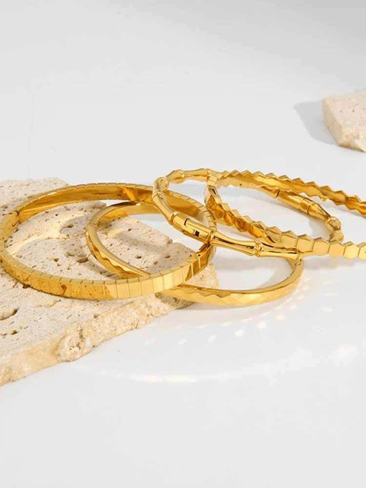 Bracelet jonc or style moderne harmonie