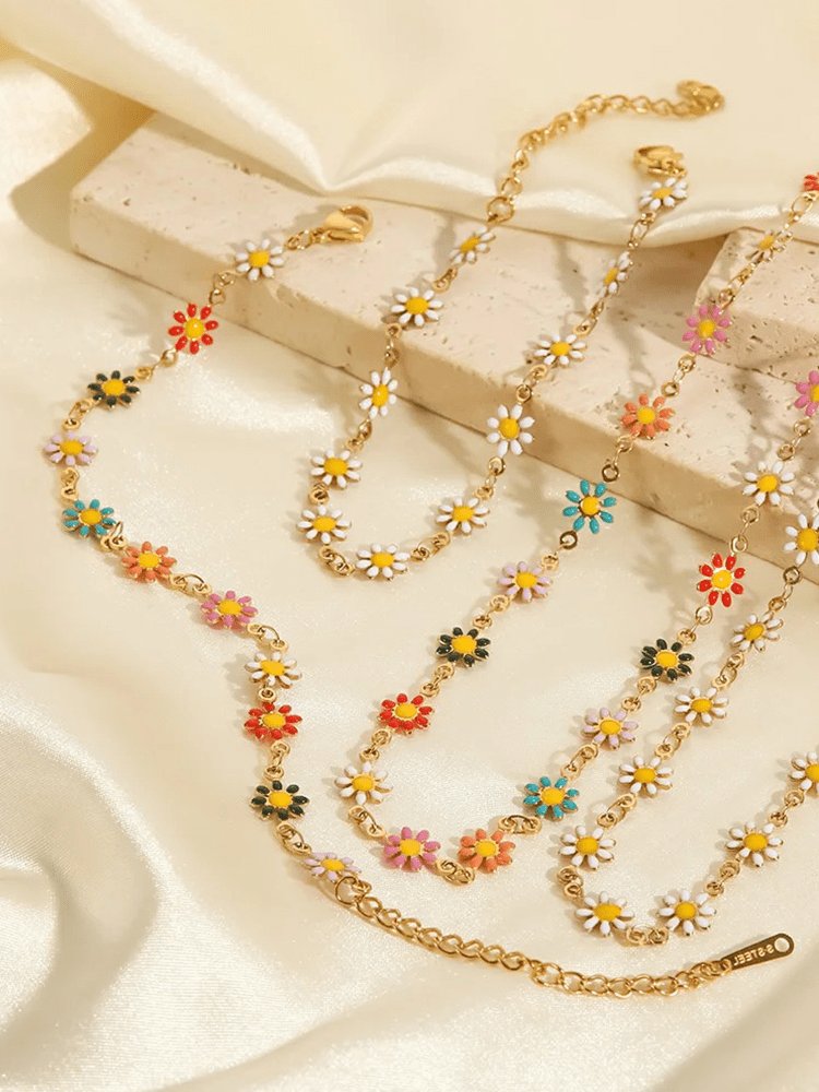 Bracelet marguerite coloré détail harmonie