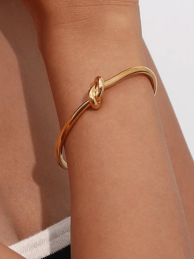 Bracelet nœud doré élégant harmonie