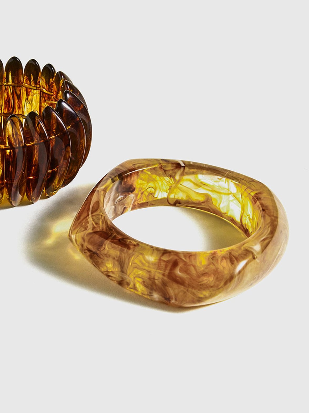 Bracelet acrylique marbré lune