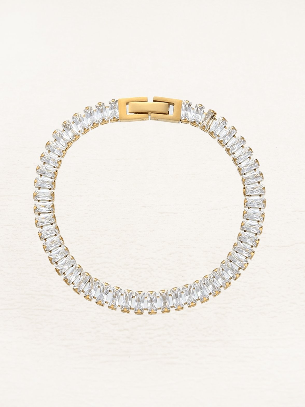 Bracelet tennis cristal vue face soleil