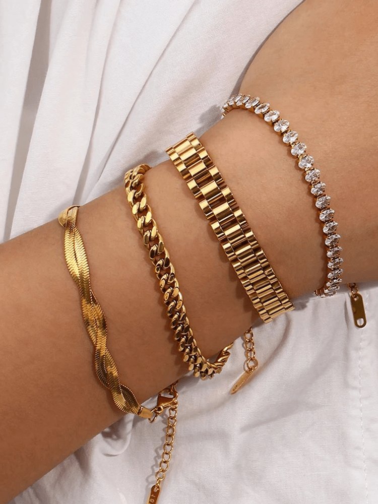 Bracelet tennis cristaux scintillants zen