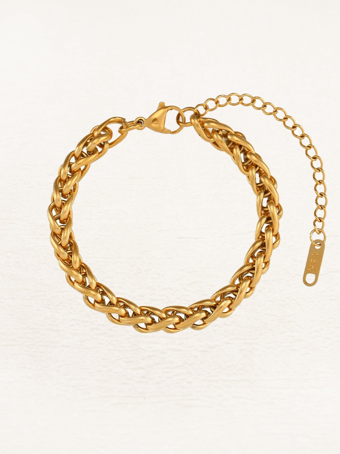 Bracelet chaîne or vue détaillée douceur