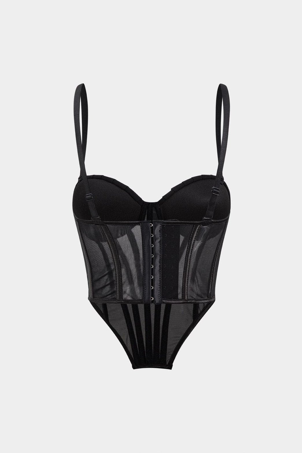 Détail dentelle du bustier noir - Élégance